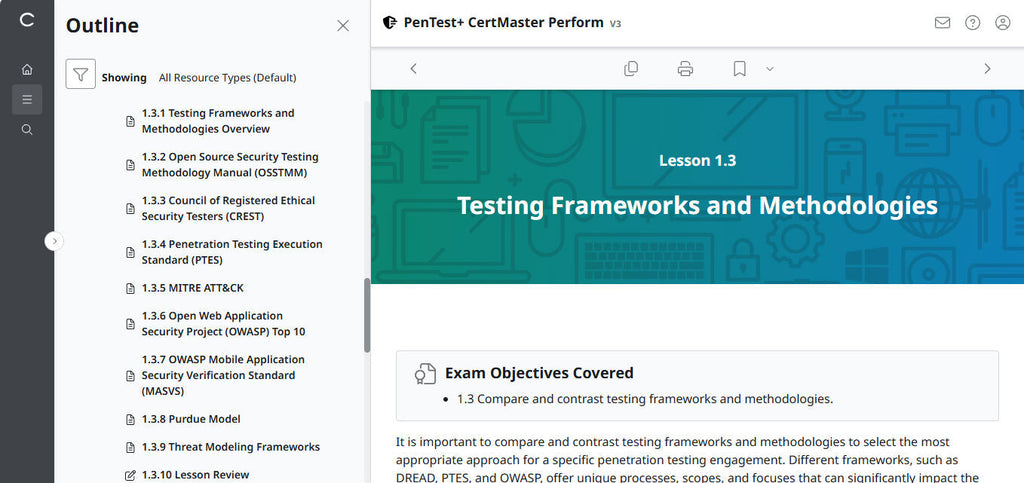 CompTIA PenTest+ CertMaster Perform  PT0-003 (V3)