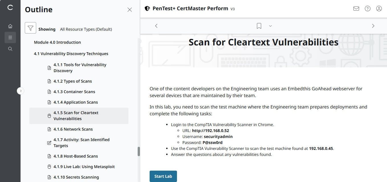 CertMaster Perform  CompTIA PenTest+  PT0-003 (V3)