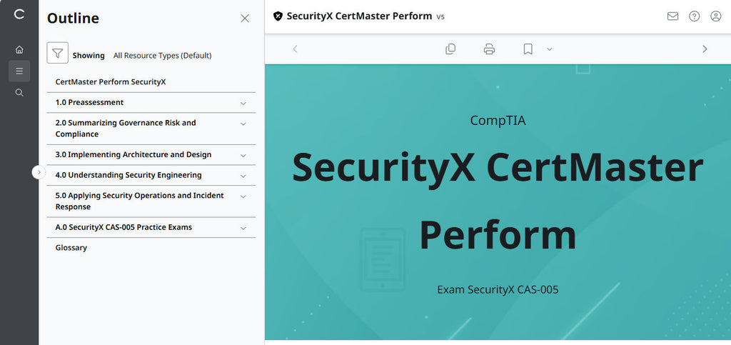CompTIA CertMaster Perform  – SecurityX CASP+ CAS-005 Individual License