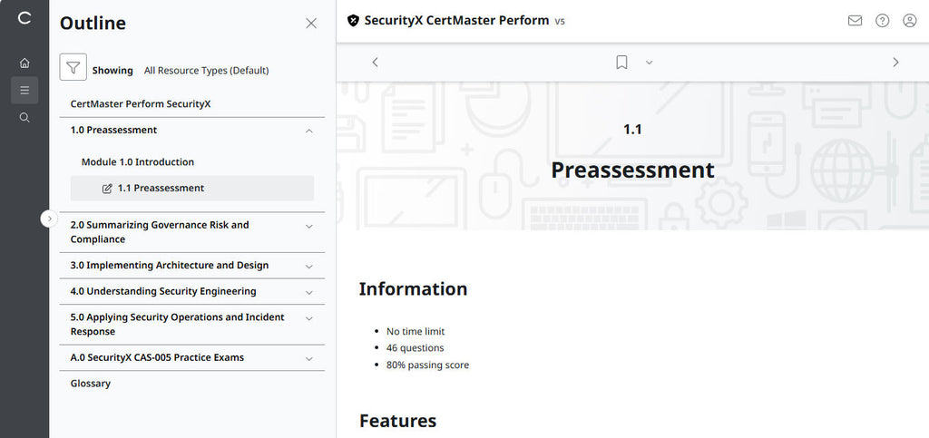 CompTIA CertMaster Perform  – SecurityX CASP+ CAS-005 Individual License