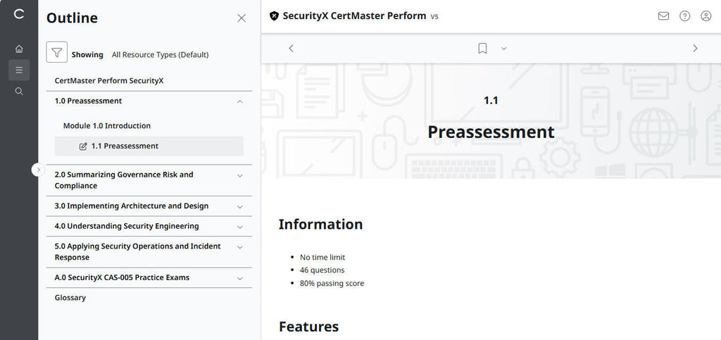 CompTIA CertMaster Perform – SecurityX CASP+ CAS-005 Individual License