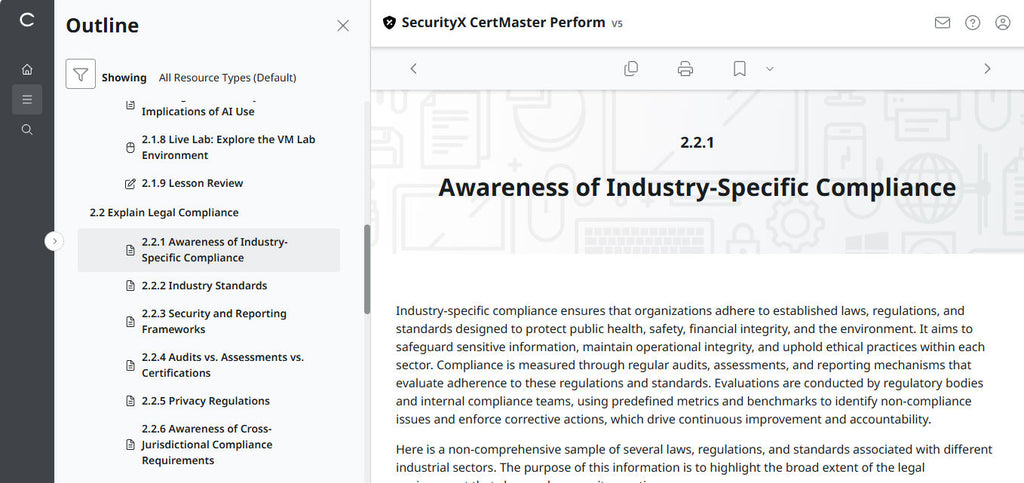 CompTIA CertMaster Perform  – SecurityX CASP+ CAS-005 Individual License