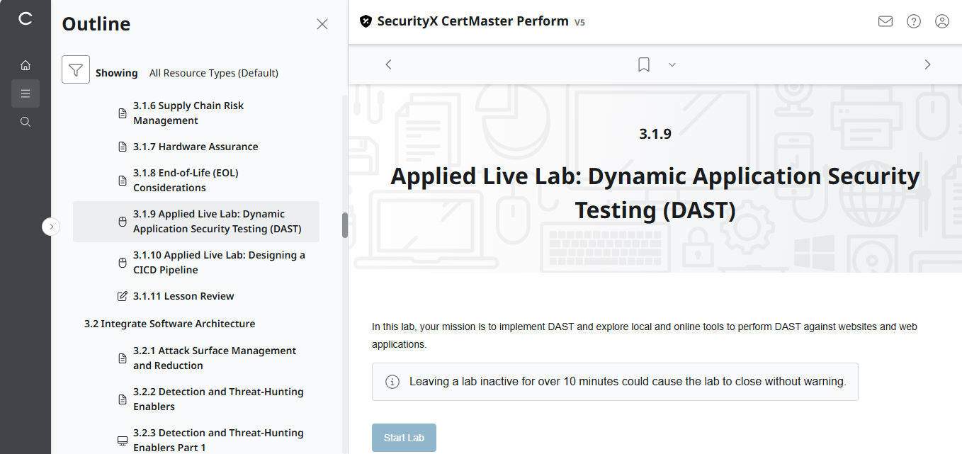 CompTIA CertMaster Perform  – SecurityX CASP+ CAS-005 Individual License