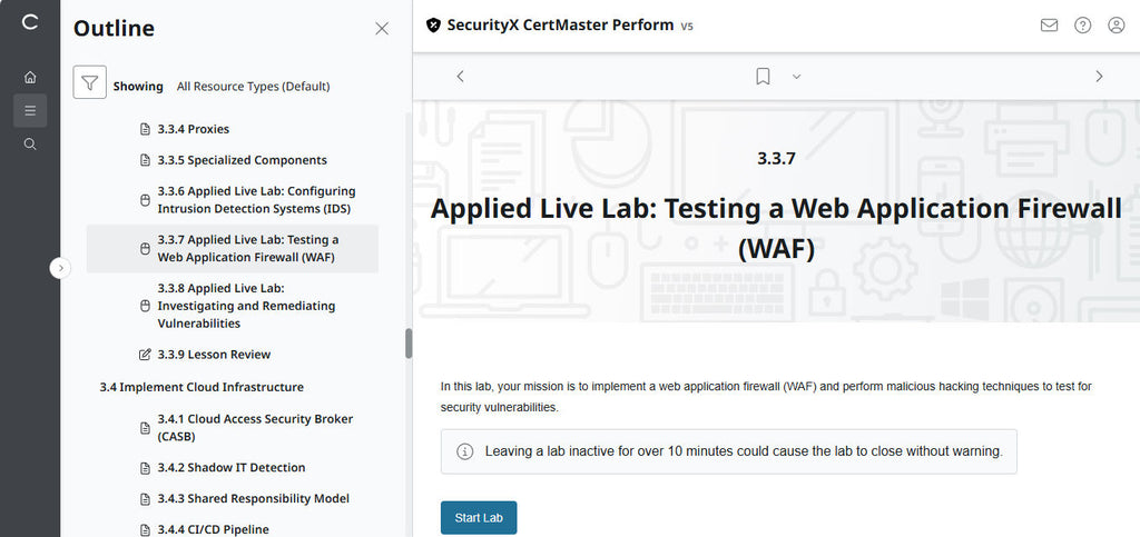 CompTIA CertMaster Perform  – SecurityX CASP+ CAS-005 Individual License
