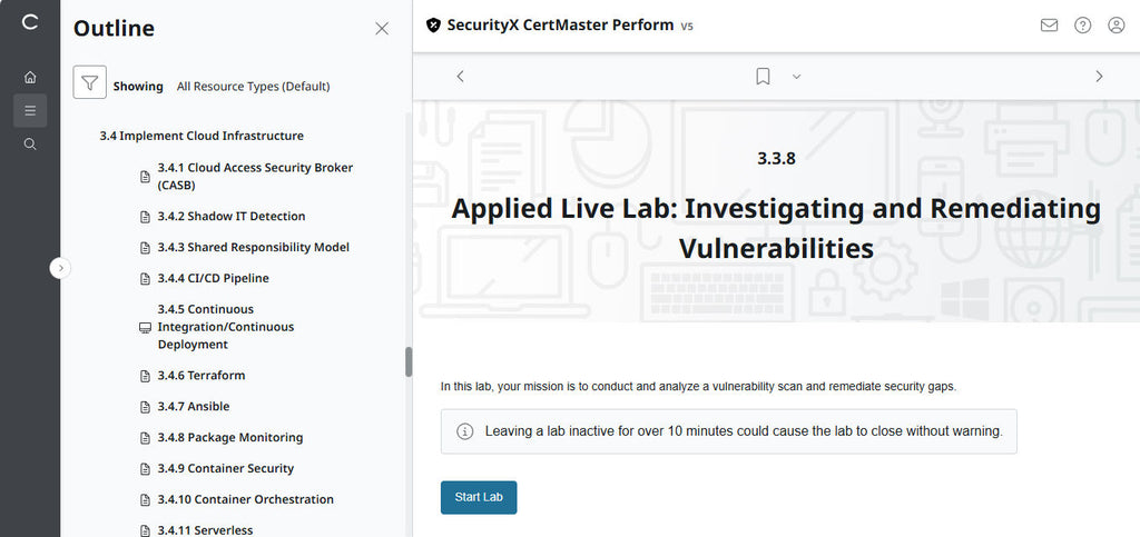 CompTIA CertMaster Perform  – SecurityX CASP+ CAS-005 Individual License