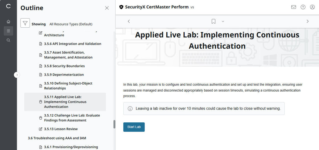 CompTIA CertMaster Perform  – SecurityX CASP+ CAS-005 Individual License