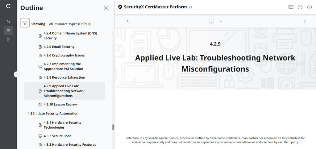CompTIA CertMaster Perform  – SecurityX CASP+ CAS-005 Individual License
