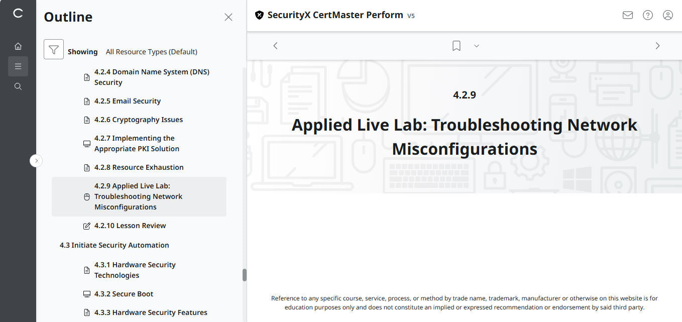 CompTIA CertMaster Perform  – SecurityX CASP+ CAS-005 Individual License