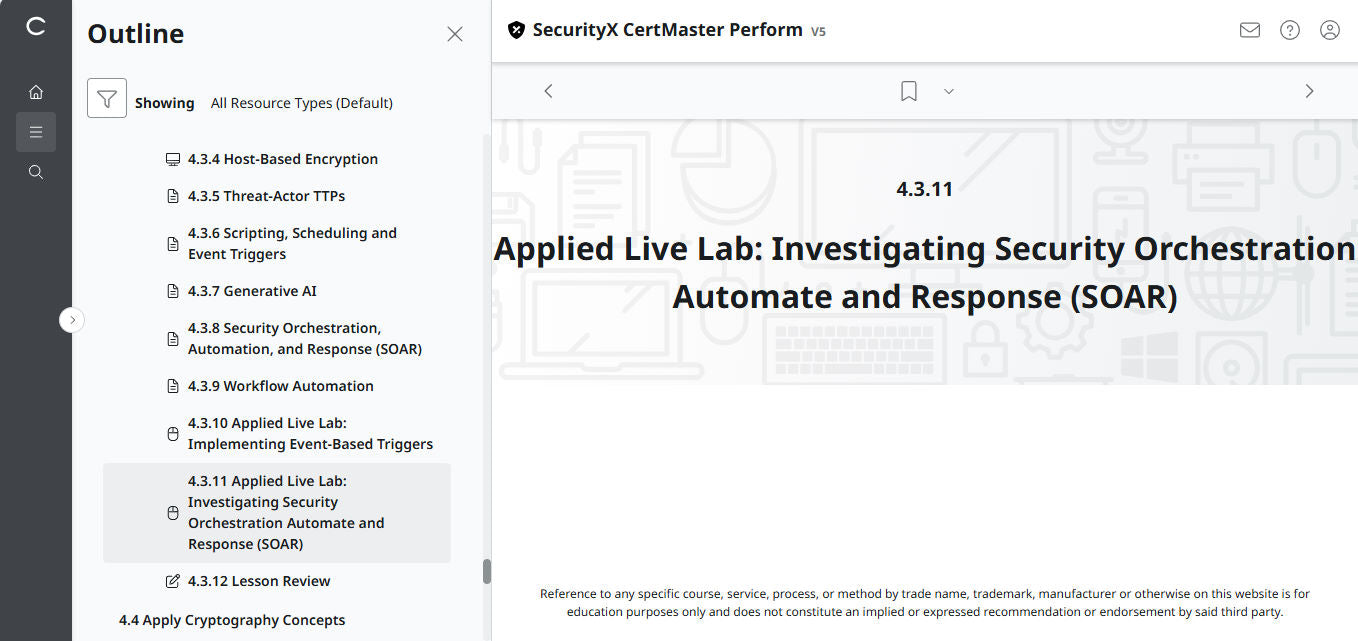 CompTIA CertMaster Perform  – SecurityX CASP+ CAS-005 Individual License